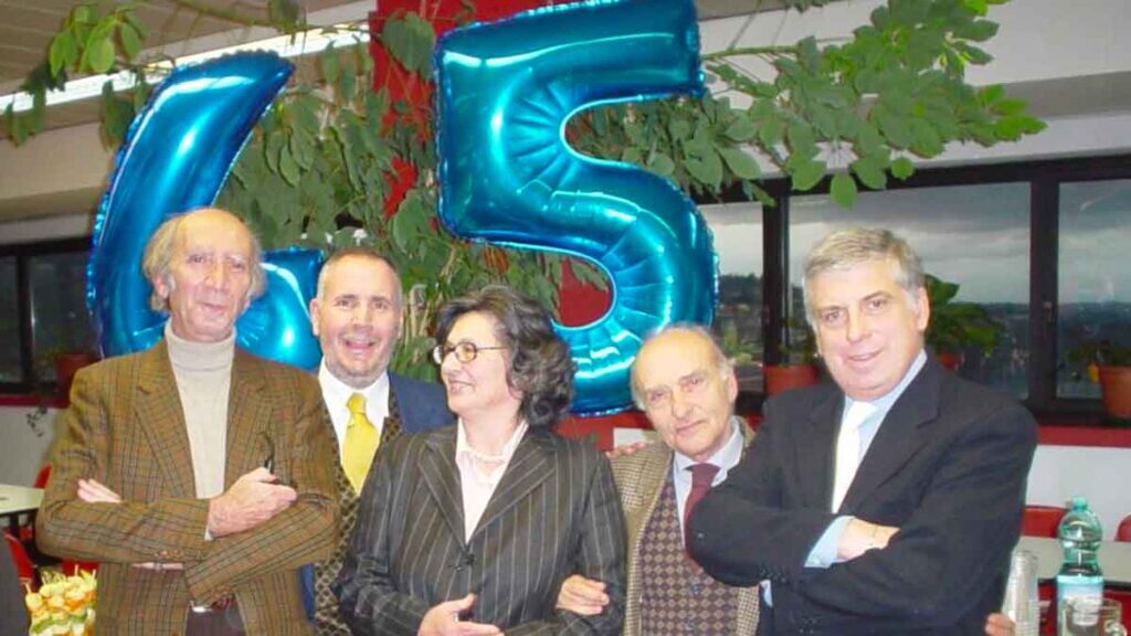 Vincenzo Pitascio,PinoNano,Carla Vertecchi,Enco Arcuri e Basilio Bianchini in una foto di tanti anni fa